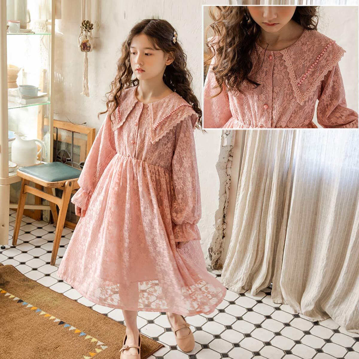 [Karwavyi] child clothes girl girls One-piece race girl shirt One-piece long sleeve wedding dress elegant presentation go in . type go in . type 