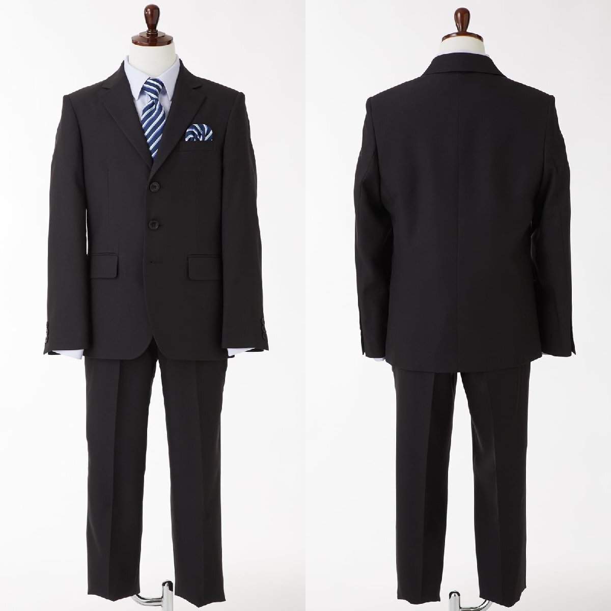 [RED PONY] suit formal man graduation ceremony [ general A body size ] (160cm, black × sax (02))