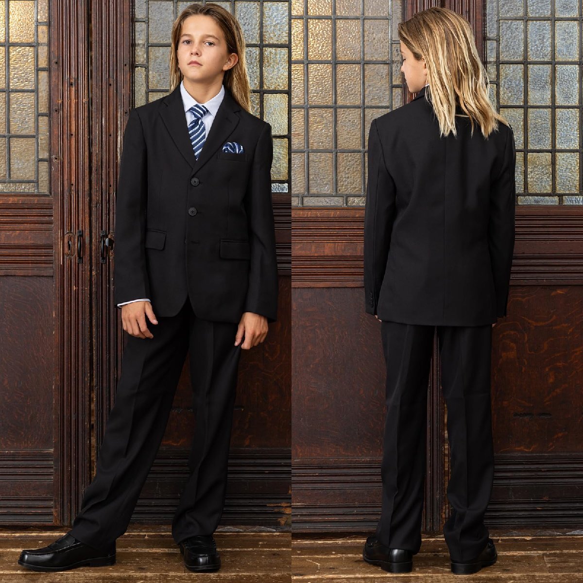 [RED PONY] suit formal man graduation ceremony [ general A body size ] (160cm, black × sax (02))