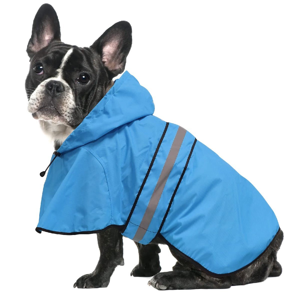 Weesiber dog raincoat - waterproof reflection . pet raincoat adjustment possibility dog for poncho, rainy season measures snow protection . manner ventilation light weight walk for hat attaching dog clothes small size dog 