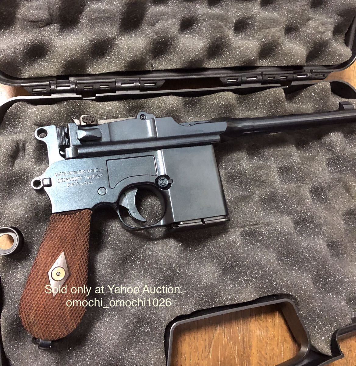 【キャロムショット× マルシン】 Mauser M712 モリブデンブルー HW 木製グリップ付☆STGA刻印、バレルインサート有りの樹脂製モデルガンの画像4