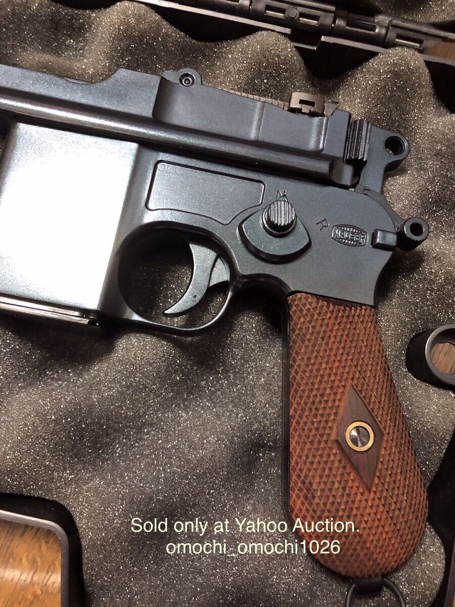 【キャロムショット× マルシン】 Mauser M712 モリブデンブルー HW 木製グリップ付☆STGA刻印、バレルインサート有りの樹脂製モデルガンの画像6