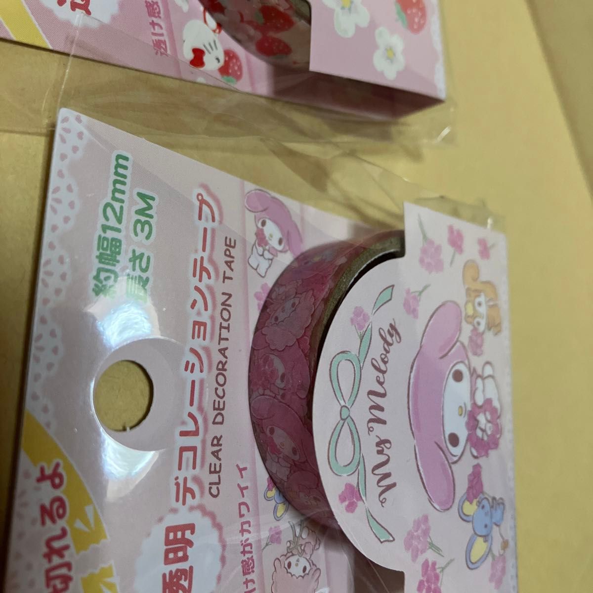 サンリオ 透明デコレーションテープ  3点 日本限定販売 ハローキティ マイメロ クロミ