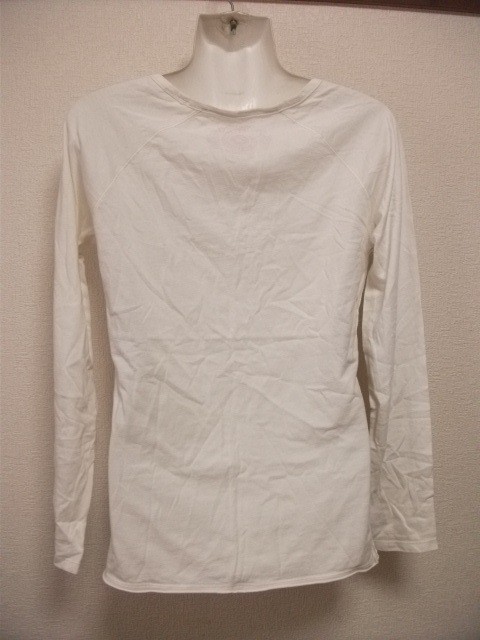 assk4-132☆RALPH LAUREN/ラルフローレン　ポロジーンズ　メンズ　長袖Tシャツ　トップス　丸首　カットソー　白　Mサイズ　綿100%_画像3