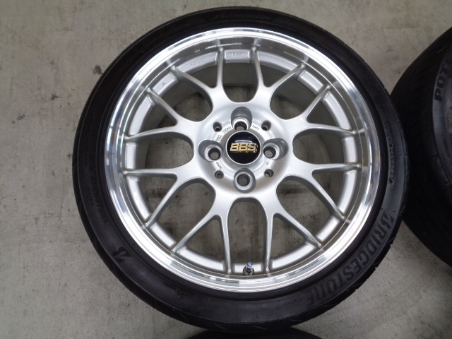 鍛造【美品バリ山】BBS　RG-R　RG793　17インチタイヤホイール【4本セット】195/45R17　ポテンザ　アクア　ヴィッツ　ノート　フィット_画像5