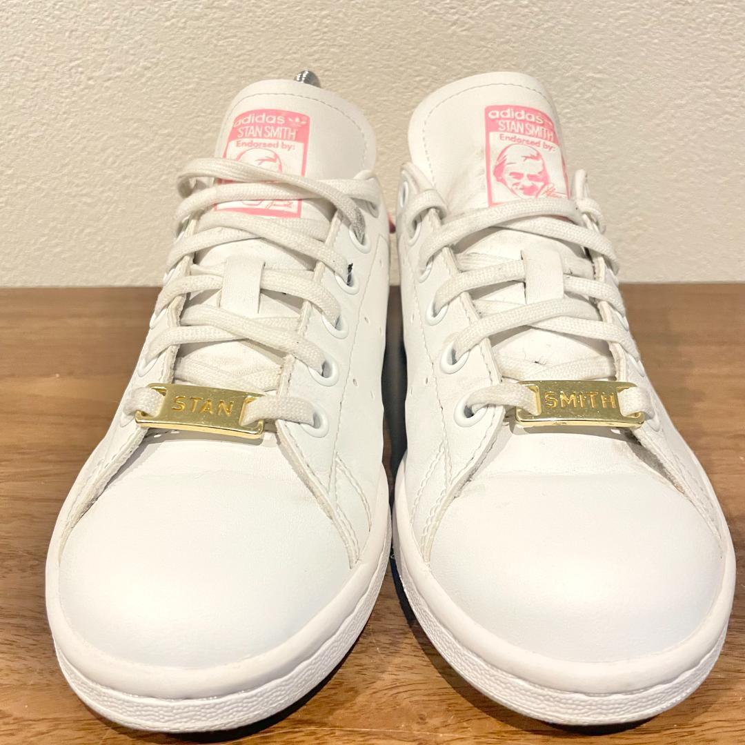 adidas STAN SMITH J アディダス スタンスミス ホワイト レディース GX0559 ローカットスニーカー カジュアル 22cmの画像2