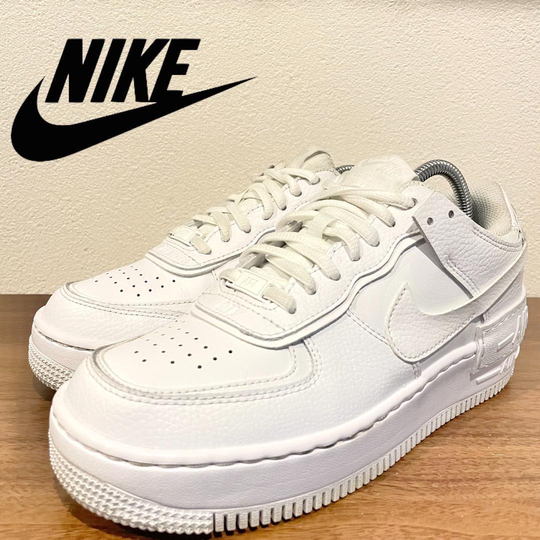 NIKE AIR FORCE 1 SHADOW ナイキ エア フォース シャドウ トリプルホワイト レディース CI0919-100 ローカットスニーカー 24.5cm