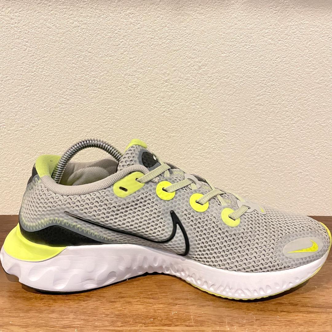 NIKE RENEW RUN GREY FOG VOLT ナイキ リニューラン グレー イエローCK6357-006 ランニングシューズ 25cm_画像5