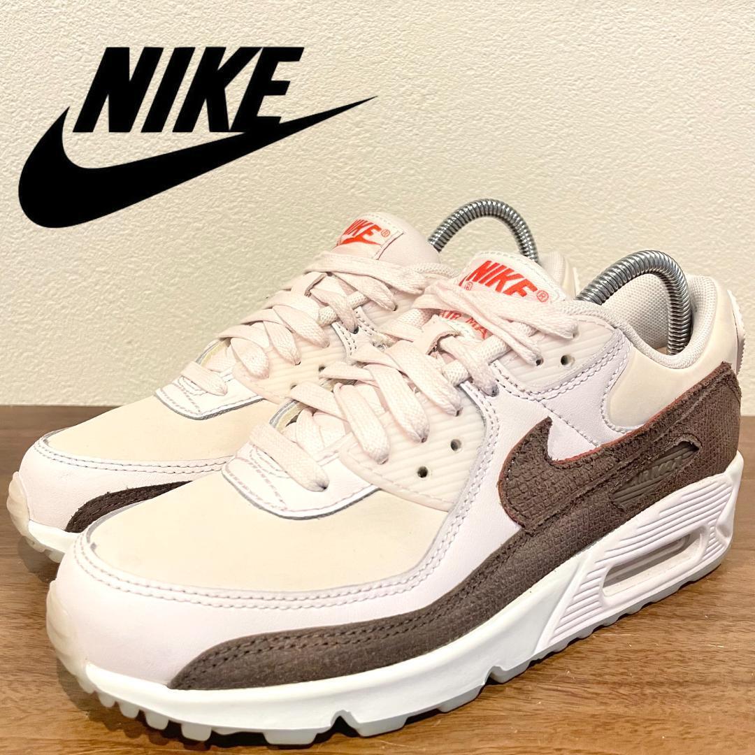 NIKE AIR MAX 90 LTR ナイキ エア マックス 90 レザー ピンク レディースFD0789-600 ローカットスニーカー カジュアル 23cm_画像1