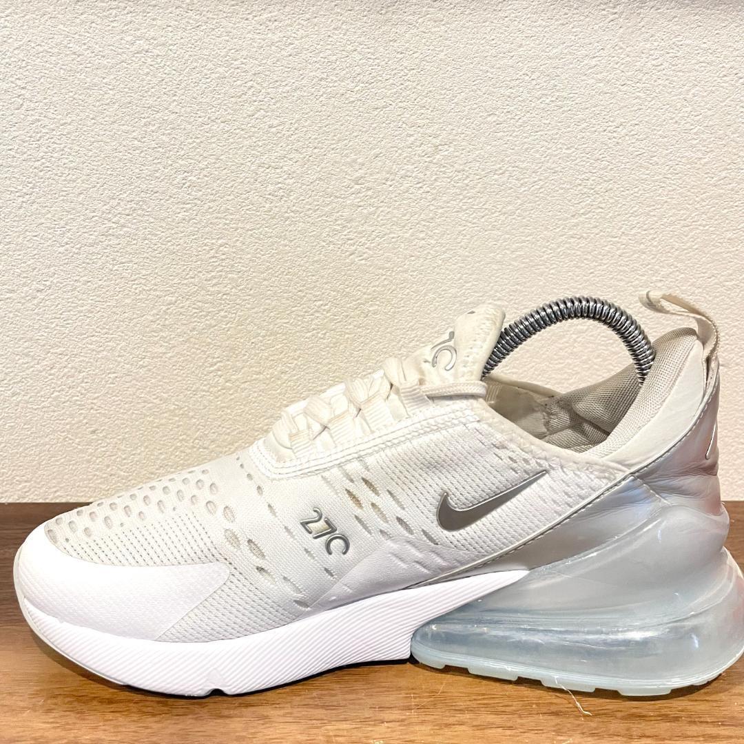 NIKE W AIR MAX 270 ナイキ エア マックス 270 ホワイト シルバー レディース DX0114-100 ローカットスニーカー 23.5cm_画像6