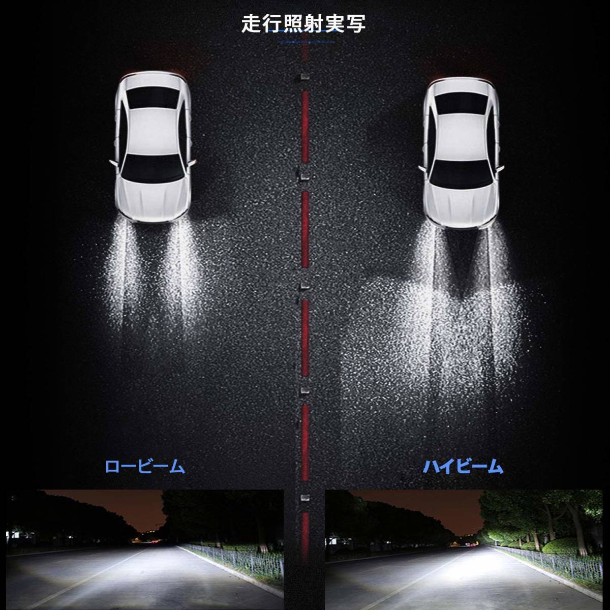 ＃9T8Z【2個セット】9012 LEDヘッドライト HIR2 LEDバルブ 車用 一体型 高輝度 純正交換 7200lmx2 6500K DC12~24V_画像5