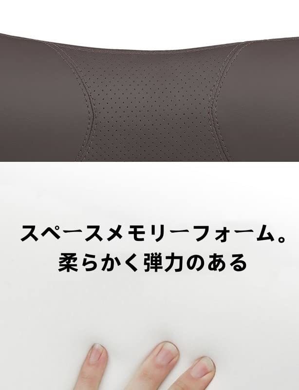 【ブラック】スバル 車用ロングヘッドレスト ネックパッド レザー 専用車のロゴ ロング クッション枕 全シリーズ対応 柔らか 通気性_画像3