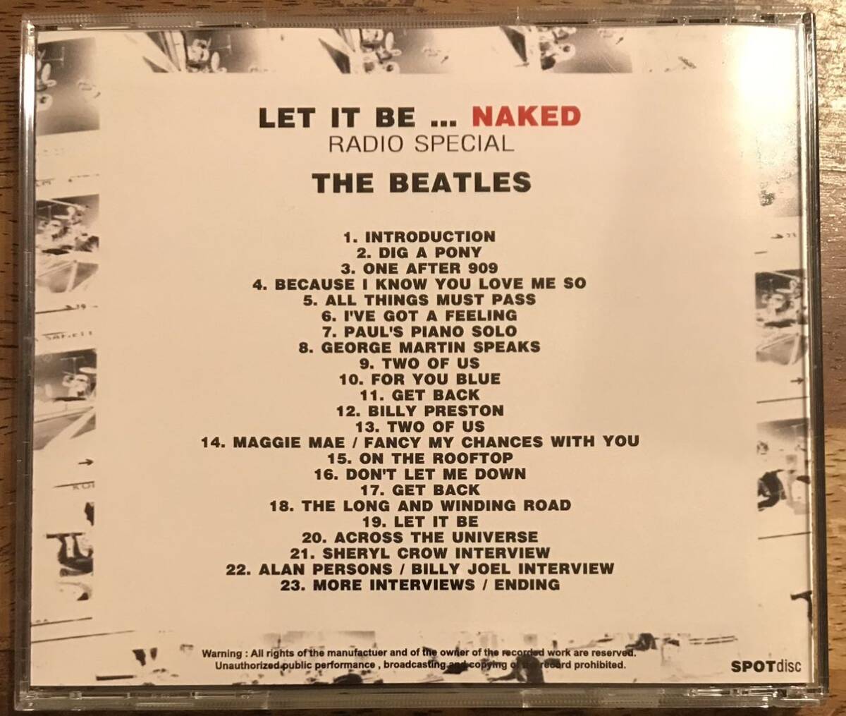 ラジオスペシャル版The Beatles / Let It Be…Naked: Radio Special (1CDR) / Original Broadcast Master / ビートルズ / 「レットイットの画像3