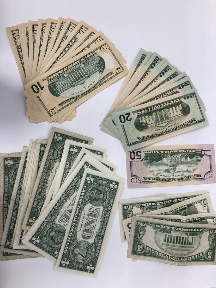 1 jpy ~ America dollar bill old note 50×1 20×9 10×12 5×4 1×19 total 389 dollar . summarize 