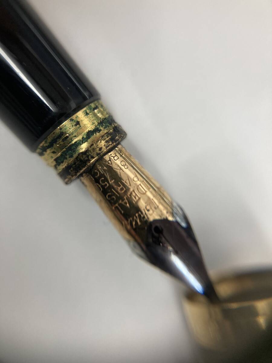 1円～　WATERMAN　ウォーターマン　ペン先　18K 750刻印　万年筆　ボールペンセット　2本セット　おまけでインク_画像2