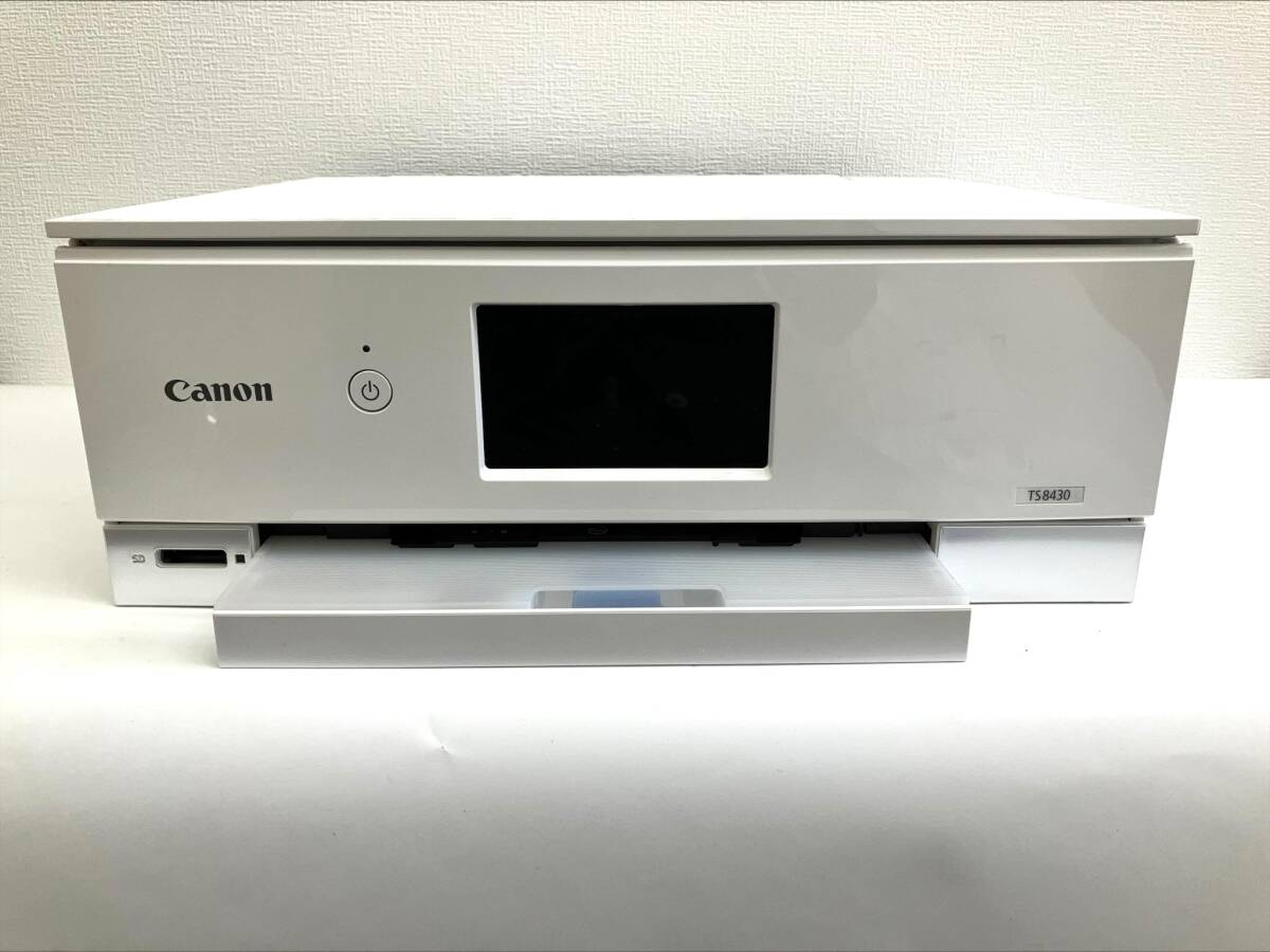 ☆キヤノン ピクサス TS8430 Canon PIXUS インクジェット プリンター ホワイト 複合機 PC 周辺機器 通電確認済み_画像1