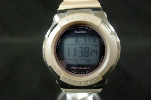 O048 【CASIO BABY-G BCD-1300】 電波ソーラー レディース腕時計 ※動作品/60_画像2