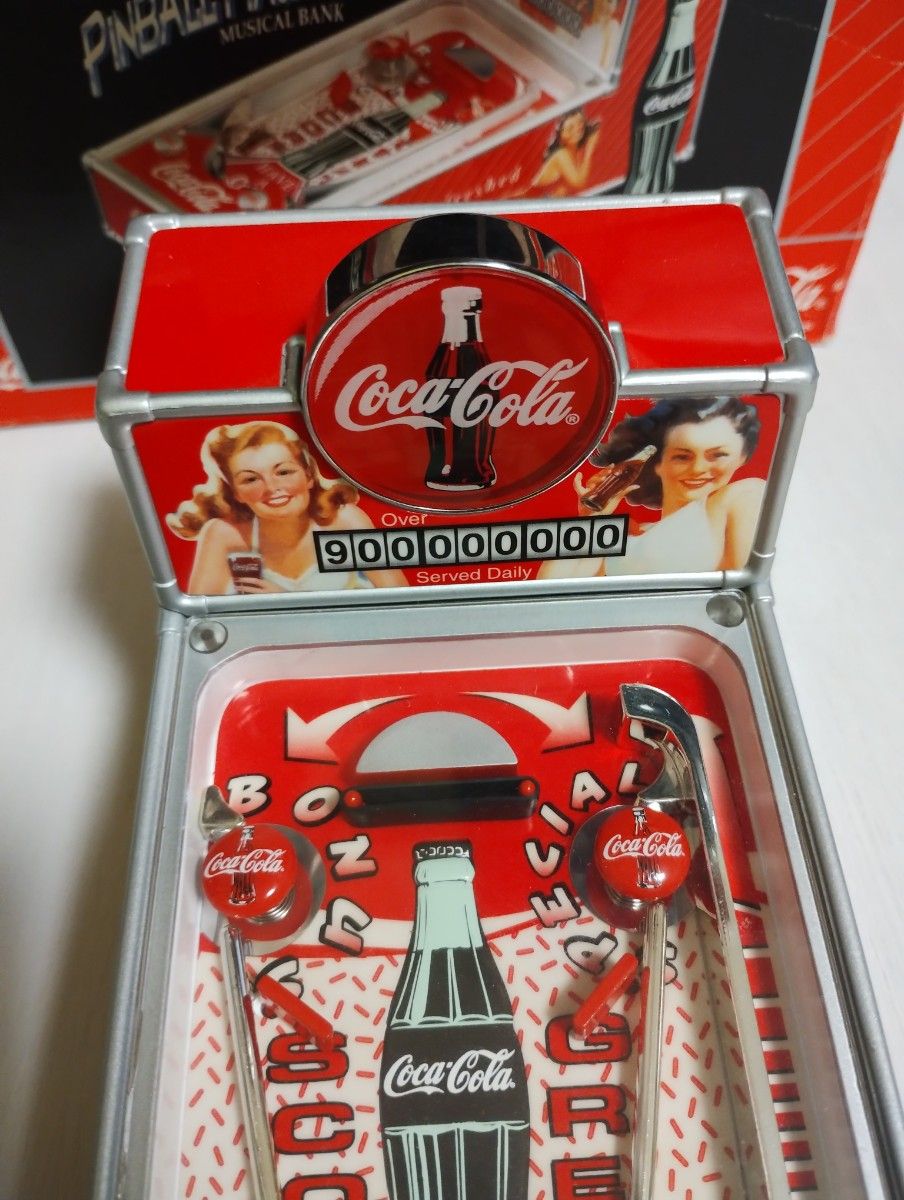 【激レア】【動作確認済み】【美品】CocaCola ピンボールマシン 貯金箱 ビンテージ