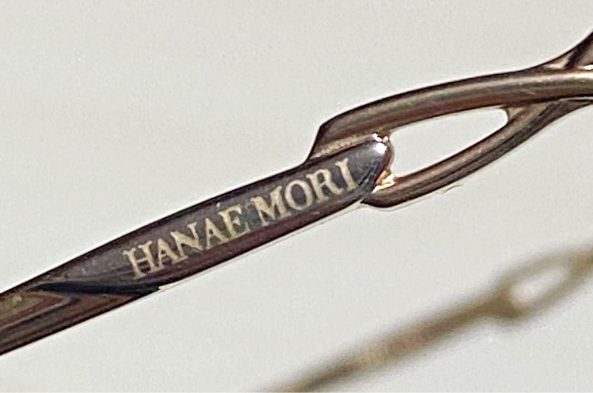 No.61    HANAE MORI眼鏡　天然石入り宝飾フレーム　HM1703T    Nikon    ハーフリム