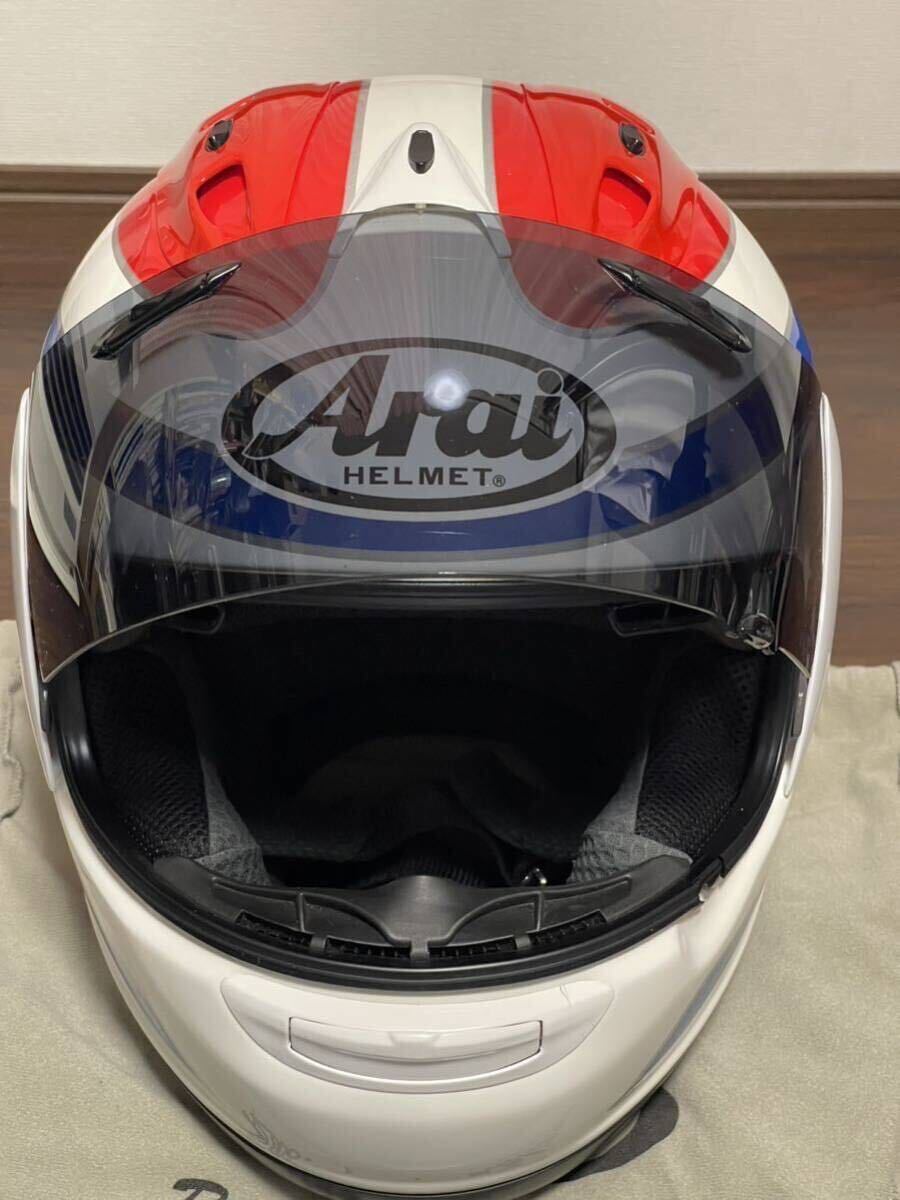 Arai RX-7 RR5 スペンサーレプリカ　size59-60 アライ ヘルメット ライトスモークシールド 収納袋 クリーナー付き_画像2