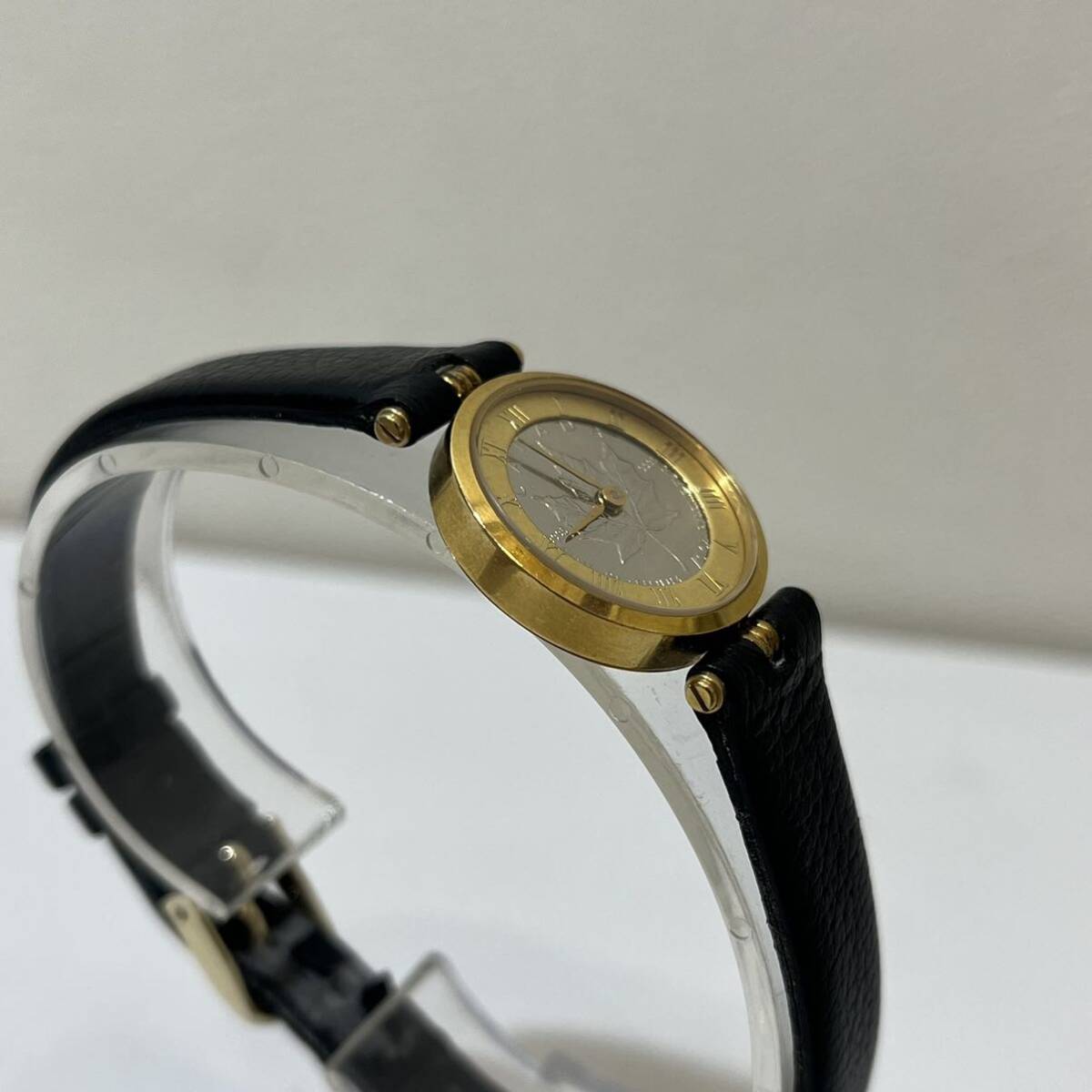 【TF0331】クレアトゥール 1/10oz カナダメイプルプラチナコイン 腕時計 ケース750 ホールマーク有り K18 Pt999.9 貴金属 アクセサリーの画像3