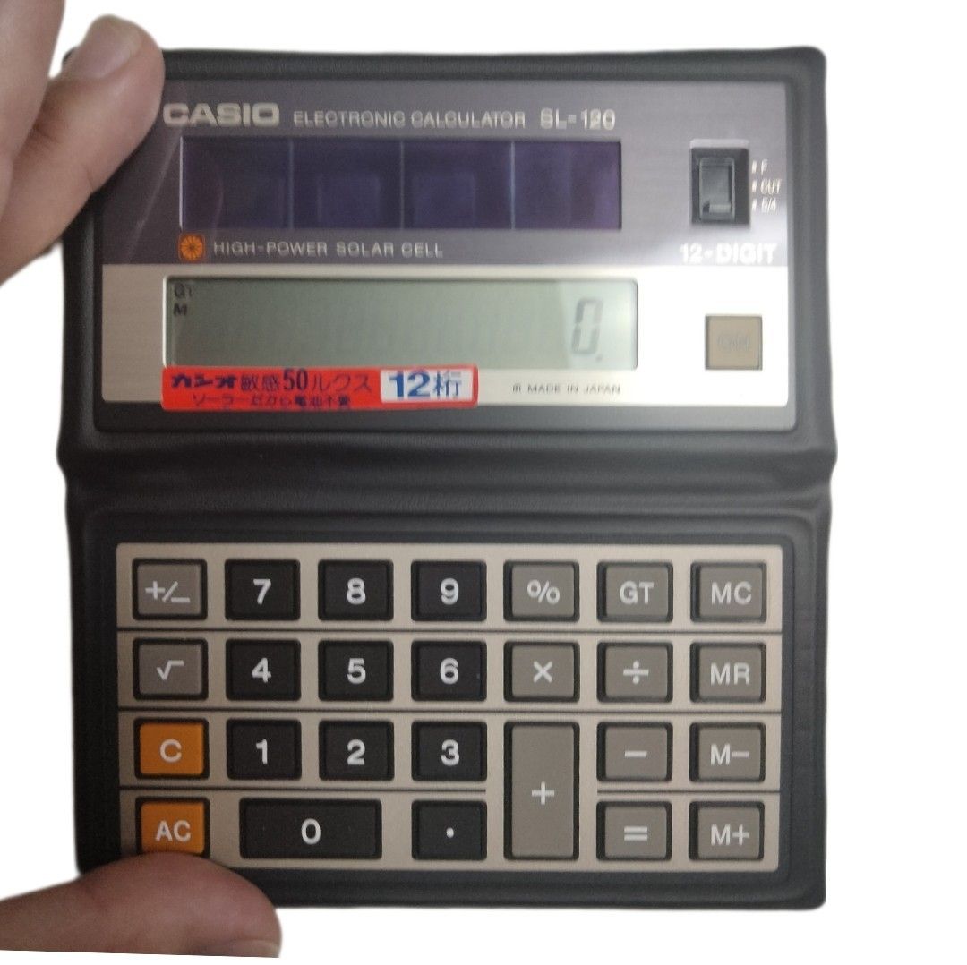 CASIO ELECTRONIC CALCULATOR 電卓 SL-120 黒