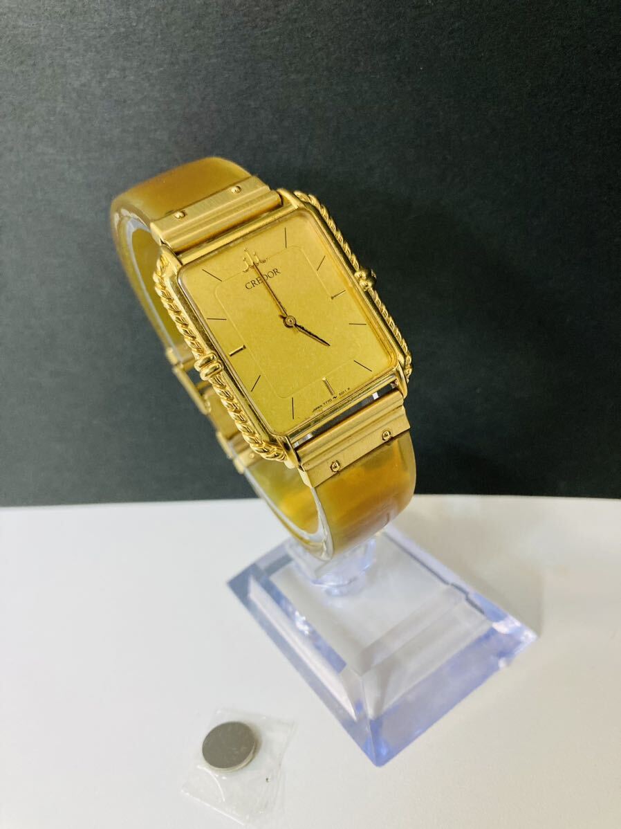 【9C151】CREDOR クレドール 7011-5011 金 18K 腕時計 箱なしの画像8