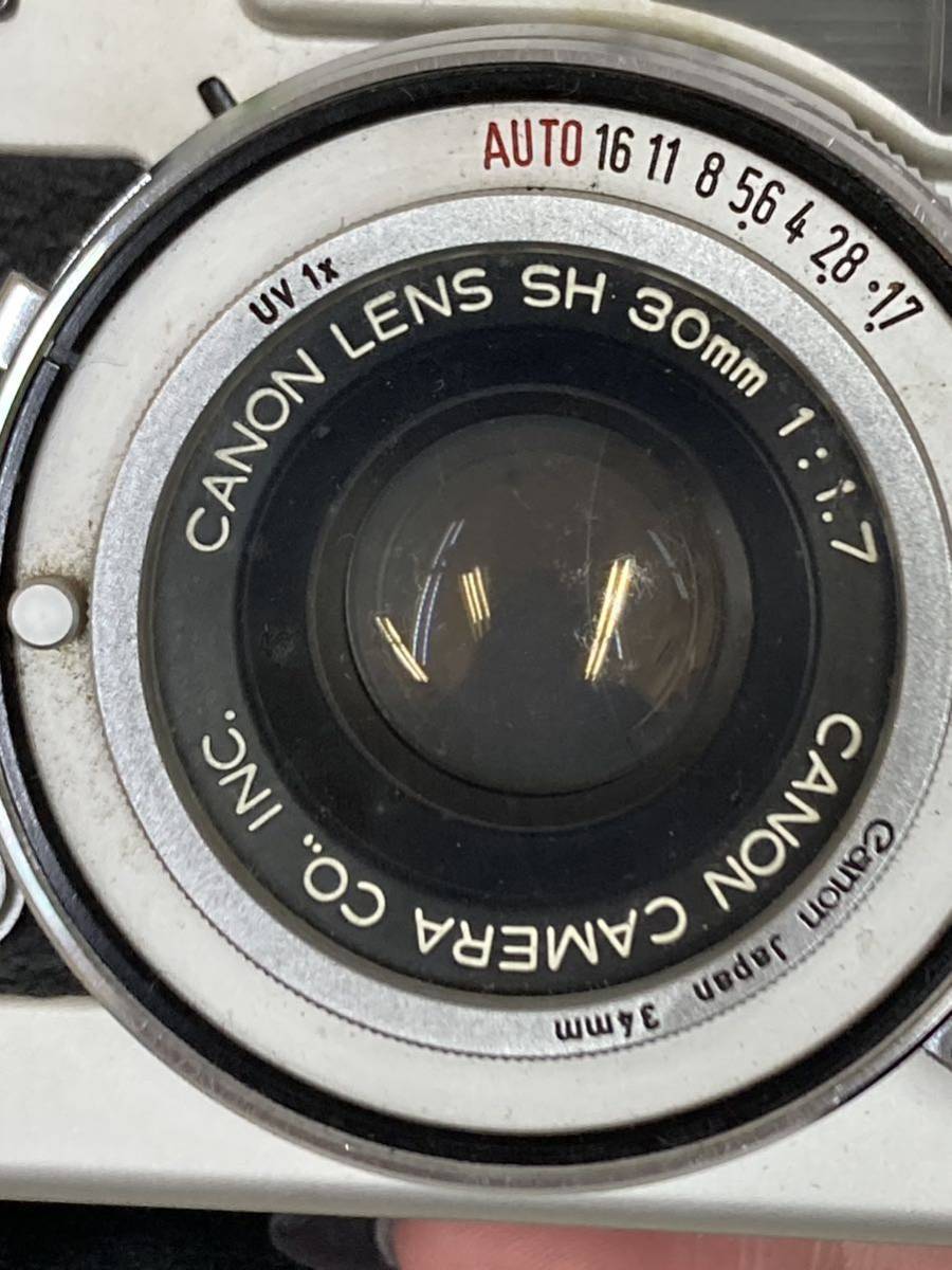 【12c63】　Canon キャノン　フィルムカメラ　コンパクトフィルムカメラ　EE17 SH 30mm 1:1.7 コンパクト_画像2