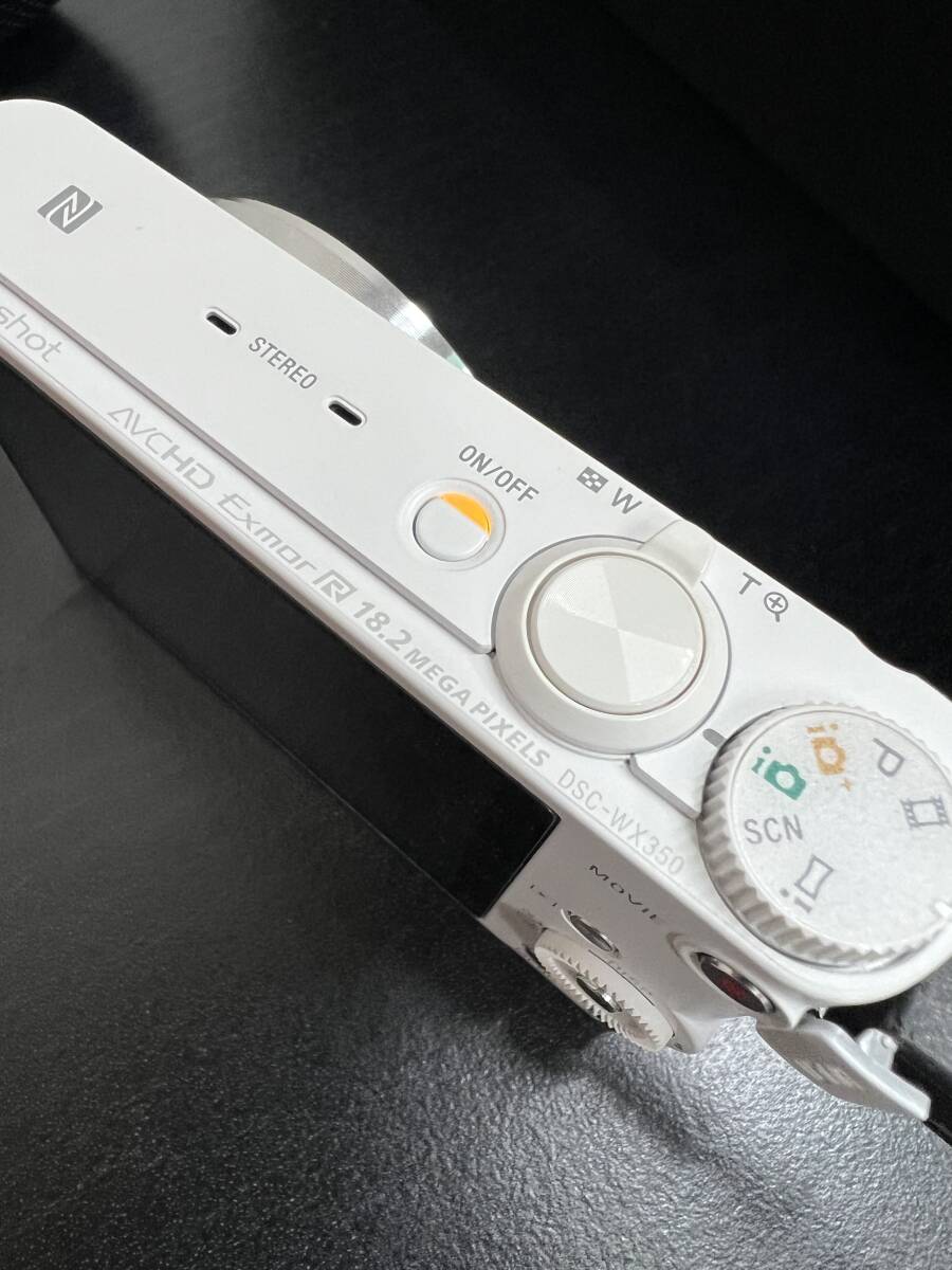 【通電確認】SONY ソニー デジタルカメラ Cyber-shot☆18.2MEGA PIXELS DSC-WX350 ジャンク 中古品 ホワイトボディ◆管No3527_画像4