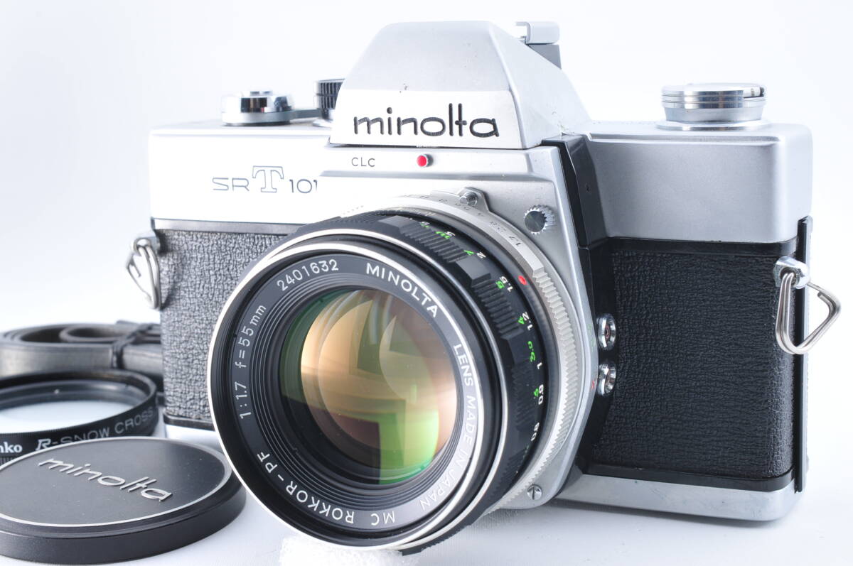 Minolta ミノルタ SRT101 SLR Film Camera Body MC ROKKOR 55mm F1.7 Lens #299