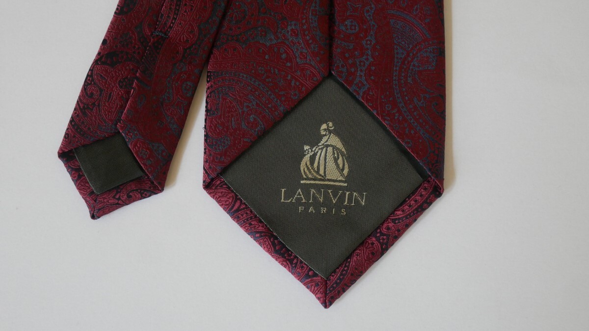 未使用に近い【LANVIN ランバン】USED ブランドネクタイ/m34-GG3-16-20_画像4