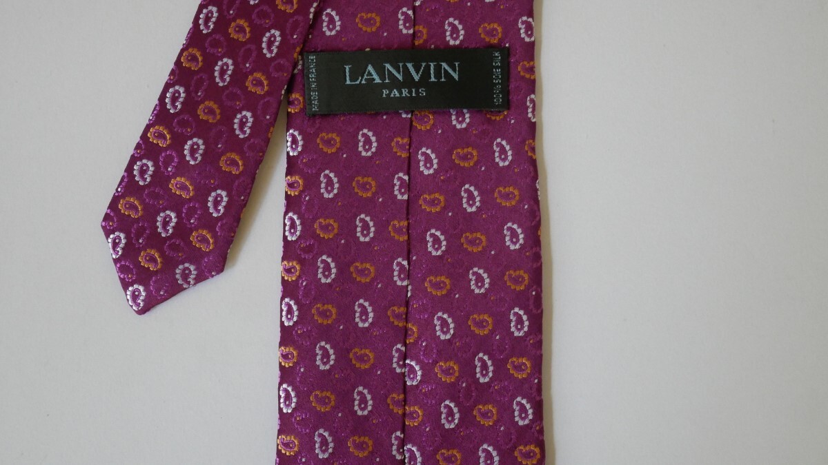 美品【LANVIN ランバン】USED ブランドネクタイ/m34-2GG4-16-20_画像3