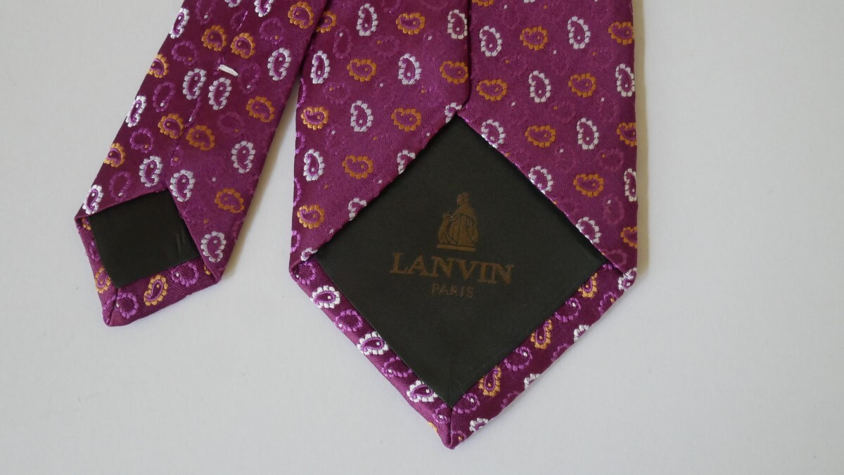 美品【LANVIN ランバン】USED ブランドネクタイ/m34-2GG4-16-20_画像4