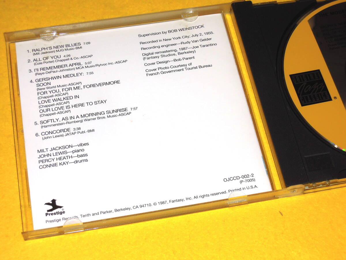 THE MODERN JAZZ QUARTET モダン・ジャズ・カルテット 輸入盤 CD CONCORDE コンコルド MJQ M.J.Q. ミルト・ジャクソン ジョン・ルイスの画像3