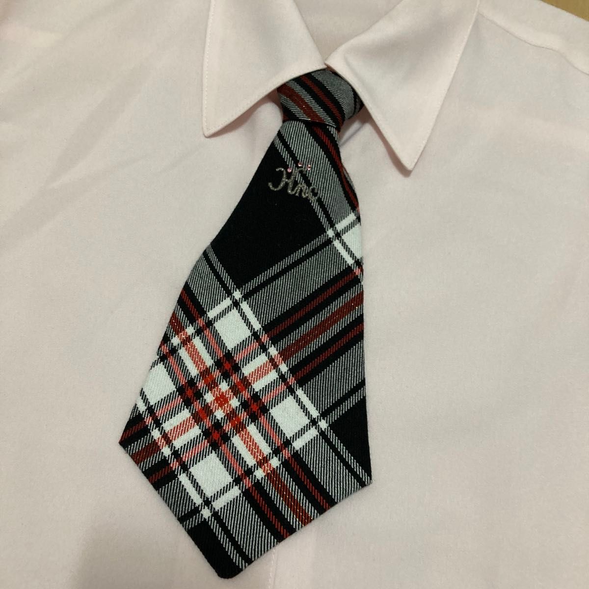 長袖 入学式　ブラウス　ピンク　165 ネクタイ付 シャツ