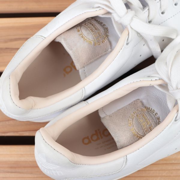 z1207 アディダス スタンスミス US9 27.0cm/白 ホワイト 灰 グレー系 adidas STAN SMITH メンズ スニーカー 中古の画像7