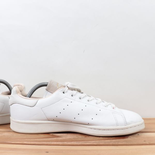 z1207 アディダス スタンスミス US9 27.0cm/白 ホワイト 灰 グレー系 adidas STAN SMITH メンズ スニーカー 中古_画像5