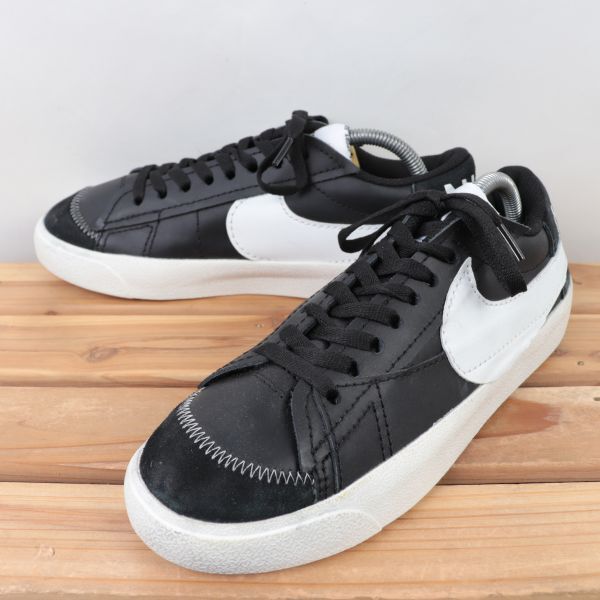 z1215 ナイキ ブレーザー ロー ジャンボ US8.5 26.5cm/黒 ブラック ホワイト NIKE BLAZER LOW 77 JUMBO ブレザー メンズ スニーカー 中古_画像1