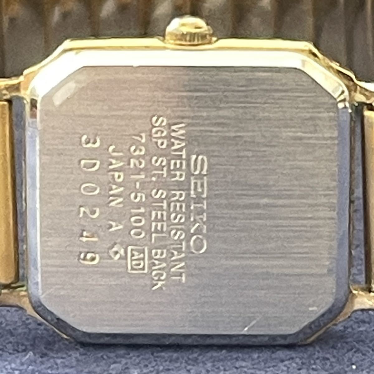 中古レディース腕時計 SEIKO セイコー 7321-5100 スクエア レディース QUARTZ クオーツ(2.12)_画像5