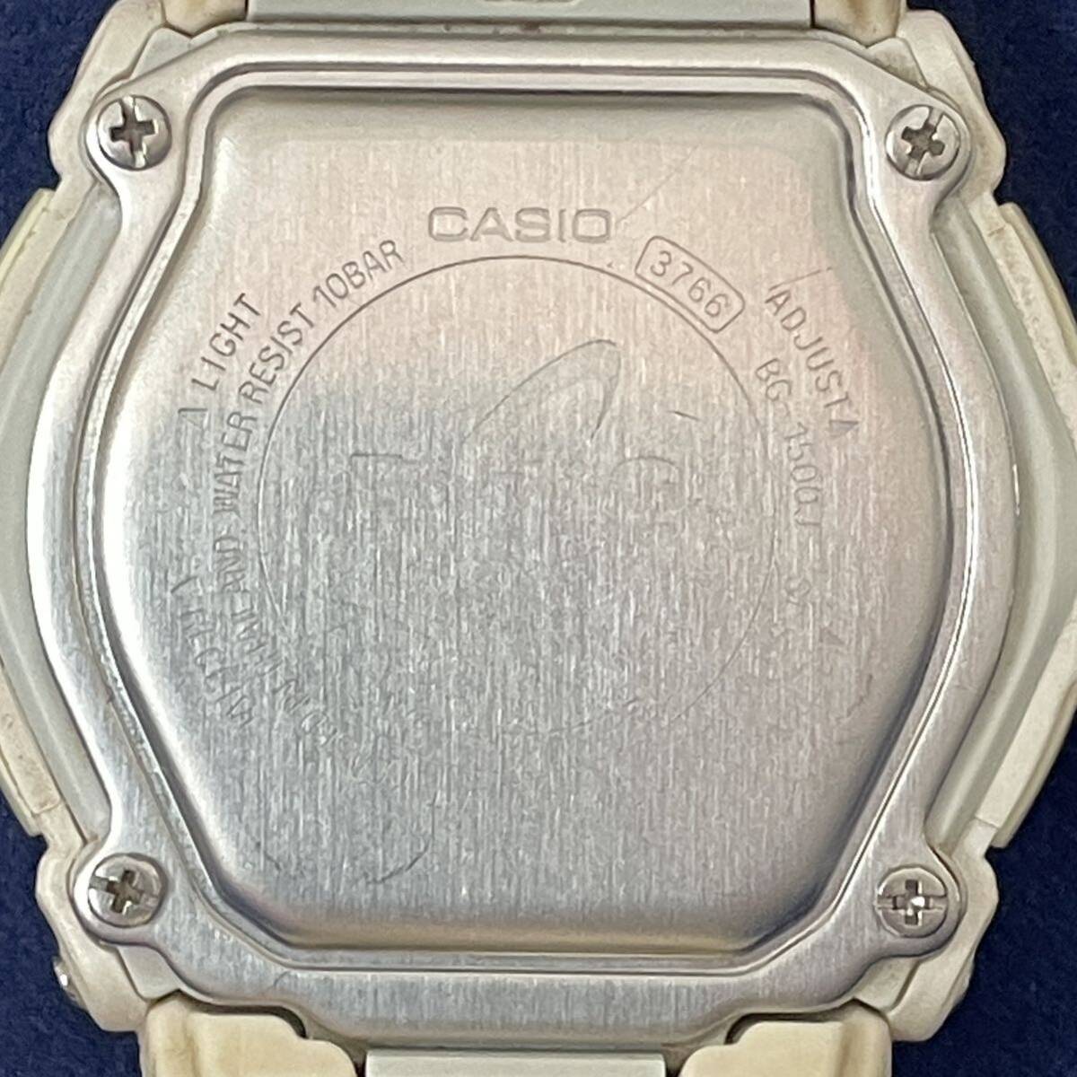 中古レディース腕時計CASIO Baby-G カシオ ベイビーG BG-1500J ホワイト クォーツ (2.26)_画像9