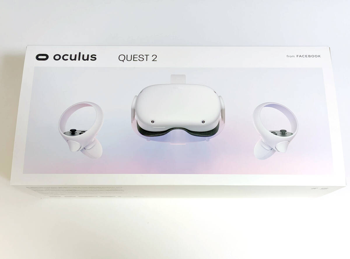 【本体元箱あり】Meta Quest 2 64GB(Oculus Quest 2)+ヘッドストラップ+フェイスクッション+グリップカバーセット_本体元箱