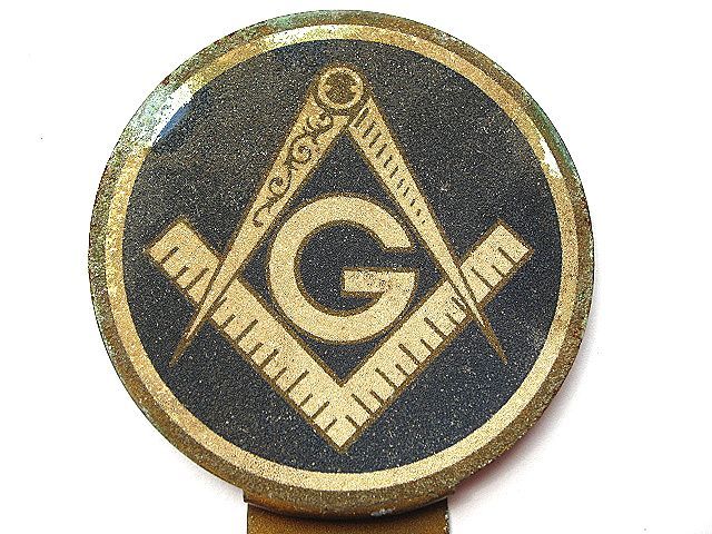 1950*s G Freemason Vintage license topa- inspection Ame car secret society Pro bidet ns. eyes . love shu line masonicshu liner 