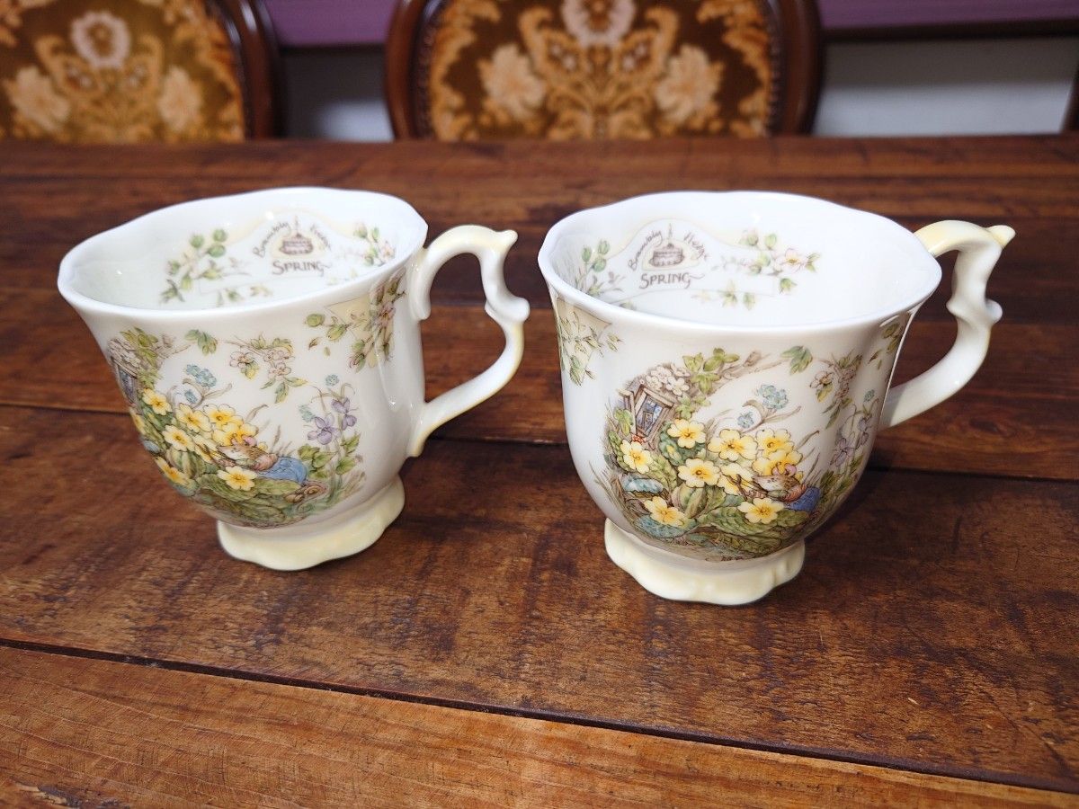 【2点】ロイヤルドルトンRoyal Doulton SPRING BEAKER カップ マグカップ 花柄 洋食器