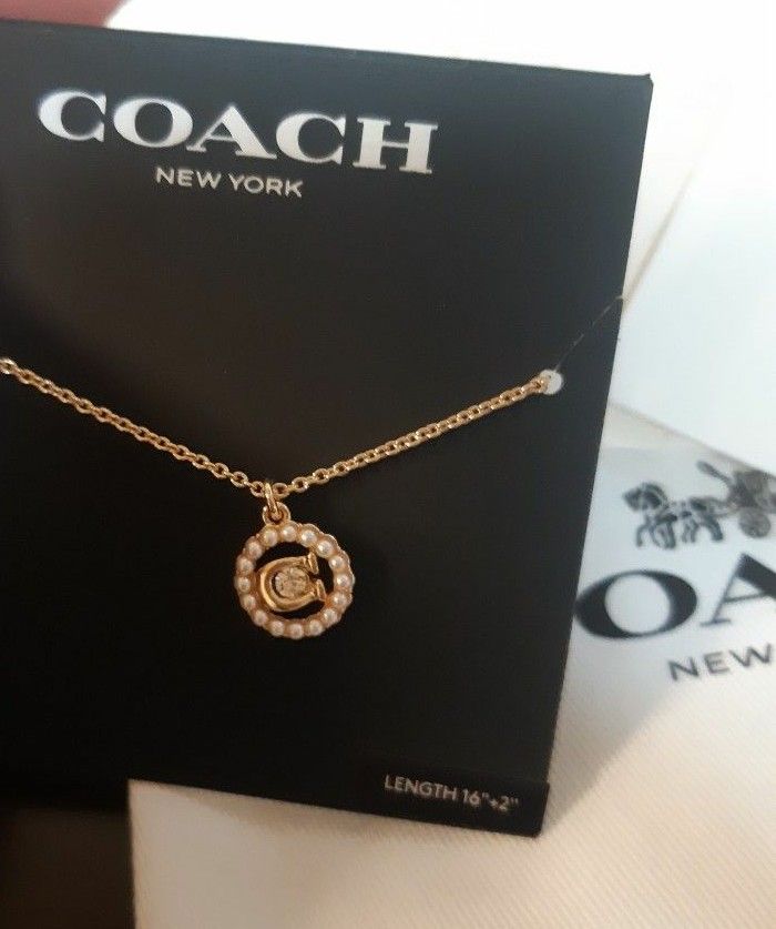 《値下げ》COACH/コーチ★ネックレス CG162 GLD 新品未使用　COACH紙袋付き