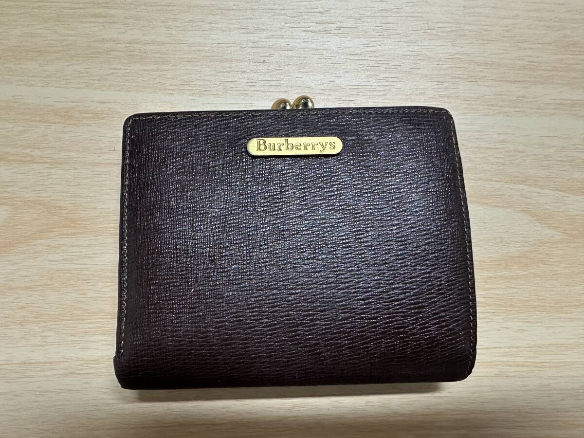 【1円スタート 美品】BURBERRYS BURBERRY　がま口財布 バーバリー　財布_画像1