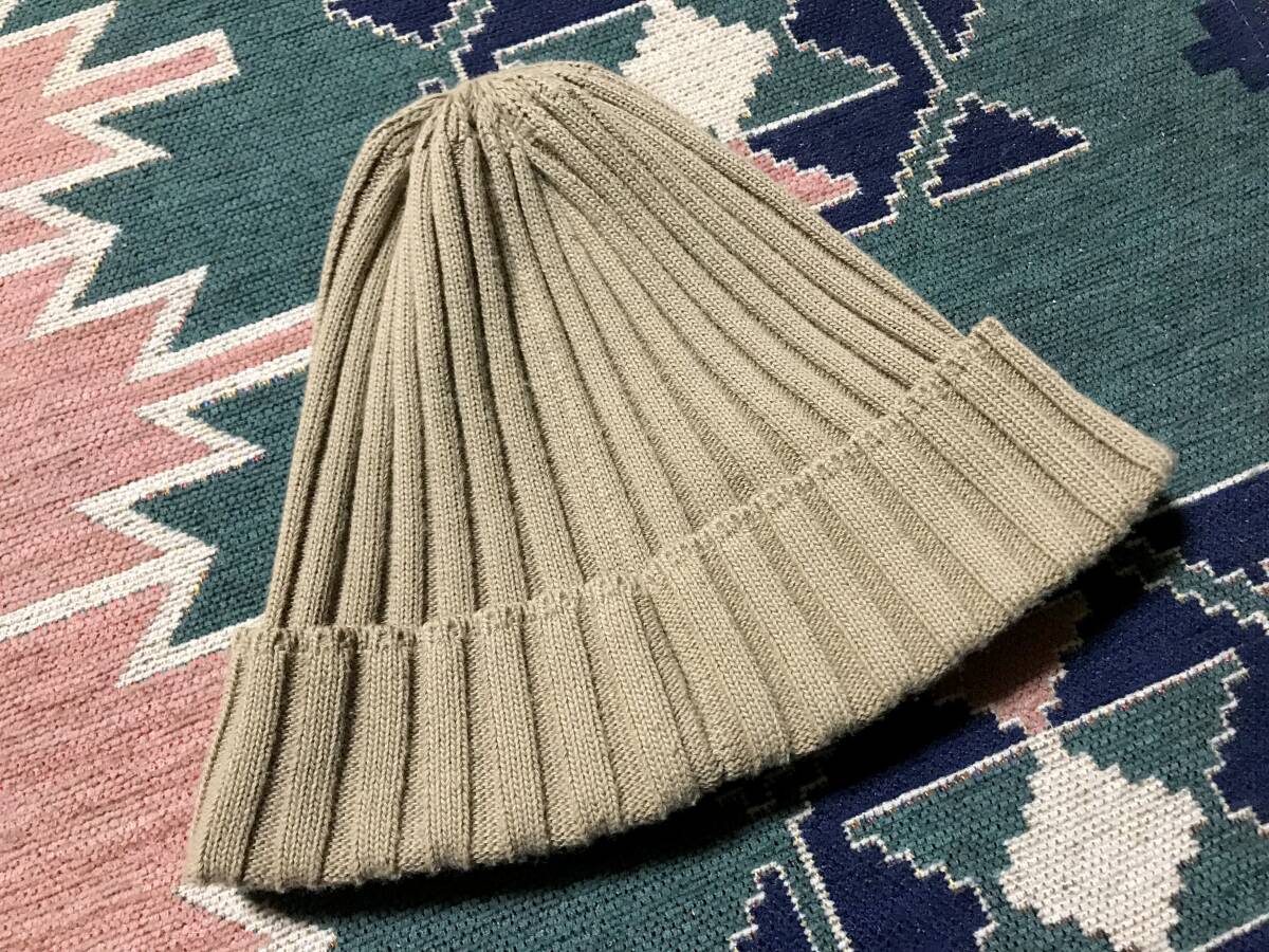 中古 WTAPS BEANIE COPO コットンワッチ ビーニー ニットキャップ ベージュ_画像2