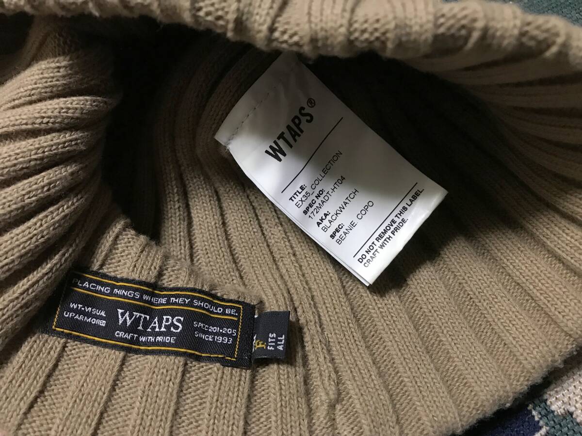 中古 WTAPS BEANIE COPO コットンワッチ ビーニー ニットキャップ ベージュ_画像3