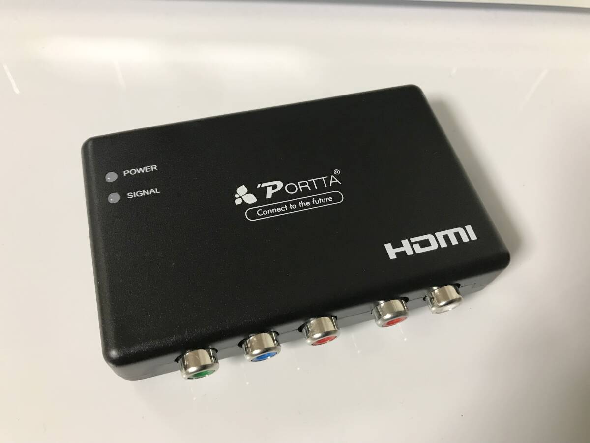 美品 Portta アナログ コンポーネント RGB 入力 to HDMI出力 変換 コンバーター 即決_画像1