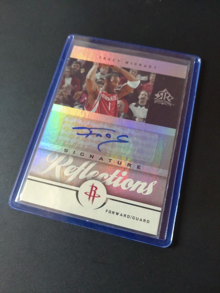 2005-06 UD Reflections Tracy Mcgrady Auto 31/35 Houston Rockets サイン NBA T-Mac _画像4