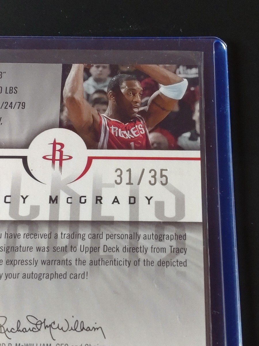 2005-06 UD Reflections Tracy Mcgrady Auto 31/35 Houston Rockets サイン NBA T-Mac _画像3